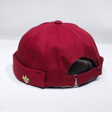 Burgundy [no cap] hat by Micheal Oathes